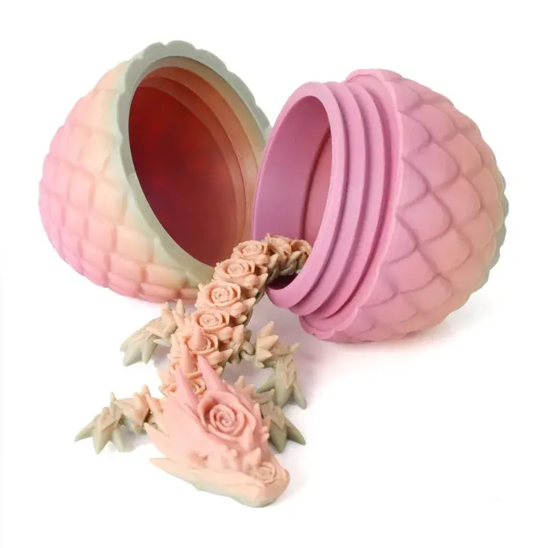 3D 인쇄 드래곤 계란 장식품 미니 로즈 크리에이티브 조인트 드래곤 할로윈 크리스마스 드래곤 계란 3D 인쇄 서비스
