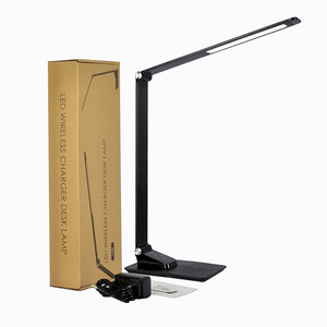 LED Desk Lamp <b>Wireless</b> Charging Table <b>Light</b> 5 Modes Reading Lamp One Touch Multi-function Bedroom Lamp USB Charging Night <b>Light</b> - Product Image 6