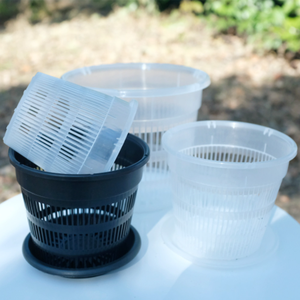 Vente en gros, Pot de fleur d'orchidée en plastique Transparent, Pot en filet, panier de plantation de semis succulentes avec colonne d'air et trou - Product Image 5