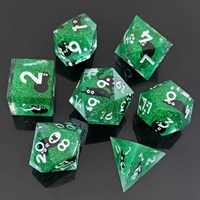 Ensemble de dés de jeu de rôle en résine à double face spécial, dés polyédriques à bords tranchants, DND