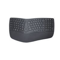Clavier ergonomique filaire de haute qualité avec rétro-éclairé EK01 Plus clavier Ergo pleine grandeur avec repose-poignet conception fendue frappe naturelle