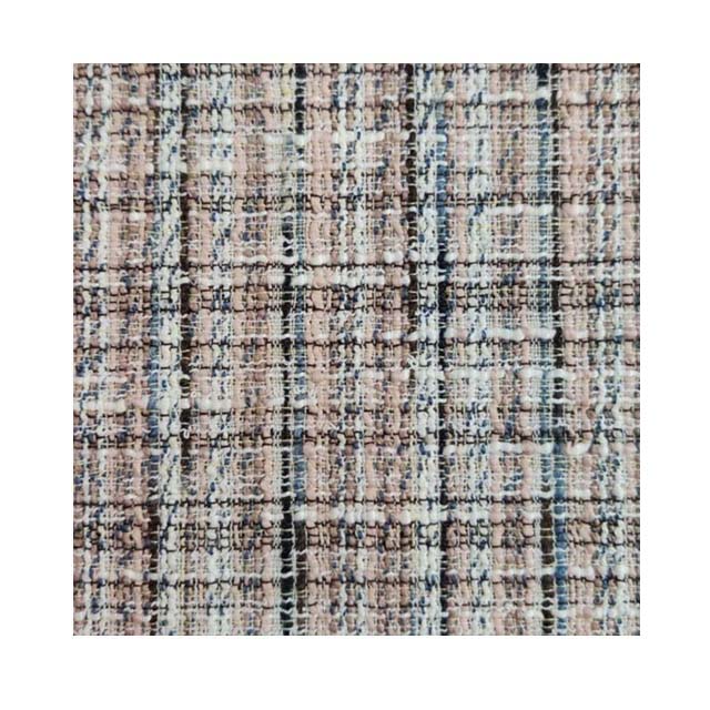 Полиэфирная твидовая ткань букле, шерстяная ткань с запахом, тканая сетчатая пряжа, окрашенная ткань для пальто и багажа