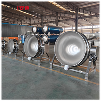 Réservoir d'agitation Bouilloire à enveloppe inclinable avec mélangeur Marmite Produit chaud Argent Personnalisé Fourni Viet Nam Automatique