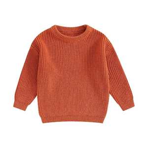 Suéter ligero de cuello redondo para niños, elástico y cómodo, para juegos activos y comodidad casual durante todo el día en todas las estaciones. - Product Image 1