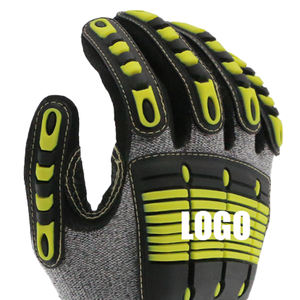 Gants de sécurité anti-coupure Protection des champs pétroliers Résistance à la coupure TPR Résistance aux chocs Mécanicien En388 Gants de travail robustes - Product Image 4