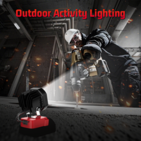Lámpara LED Inalámbrica de 40W Compatible con Batería Milwaukee de 18V, Portátil, para Trabajo al Aire Libre, Pesca, Emergencias