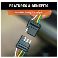 Prise de remorque durable et sécurisée à 4 broches pour connecter et tester le convertisseur de connecteur collé 4Way