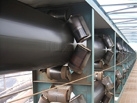 Convoyeur à bande tubulaire fermé à haute efficacité, convoyeur à chaîne, bande transporteuse en caoutchouc pour mines, ports, usines de manutention de poudres chimiques en vrac