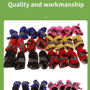 Rifornito 4 pz/set impermeabile Pet Dog scarpe antiscivolo pioggia calzature per piccoli gatti cani Pet stivali - Product Image 4