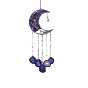 Hecho a mano Feng Shui amatista Arco Iris atrapasueños ágata Natural cristal grava viento carillón colgante árbol vida inspirado piedra preciosa - Product Image 1