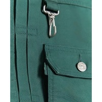 Veste Trucker Classique en Toile de Coton à Boutons Personnalisée avec Poches Plaquées Coupe Boxy Style Workwear Décontracté