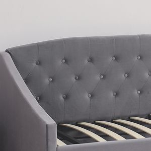 Sofá Cama Individual Moderno Tapizado en Lino Gris para Dormitorio con Cama Nido, Venta al por Mayor - Product Image 3