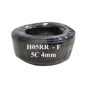 Low voltage H05rr-f flexible rubber coated cable