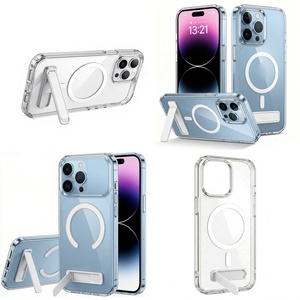 Coque magnétique transparente fine avec support pliable et <span class=keywords><strong>protection</strong></span> intégrale pour <span class=keywords><strong>iPhone</strong></span> 17 Pro Max 16 15 Plus 14 13 12 mini 11 – Meilleure vente - Product Image 1