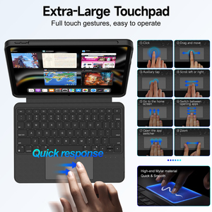 Trường hợp bàn phím cho ipad cho iPad không khí và cho iPad Pro 10.9 & 11 inch ánh sáng và mỏng đáng chú ý sản phẩm màu đen mới - Product Image 6