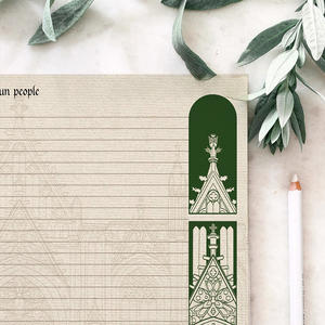 Carnet d'Architectures Mystérieuses Rétro Européennes Originales, Papier Double Face, Reliure Parfaite, Couverture Souple, Impression Offset - Product Image 3