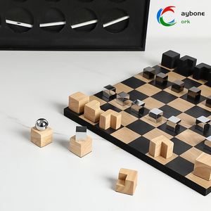 Tablero de Ajedrez de madera creativo Premium, juego de ajedrez de madera Ultra Simple profesional, adorno decorativo de tablero de moda - Product Image 4