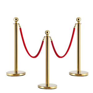 Chất lượng cao VIP Vàng rào cản stanchions cực đứng bài với sợi dây màu đỏ - Product Image 3