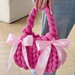 Pochette All'Uncinetto Color Block - Chiusura A Scatto, 31x17x13cm, Per Spiaggia E Serate - Foto 10