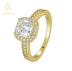 แหวนเพชรเม็ดเล็ก925เงิน1กะรัตเพชรโมอิสซาไนต์สำหรับผู้หญิงแหวนแต่งงานหมั้น - Product Image 6