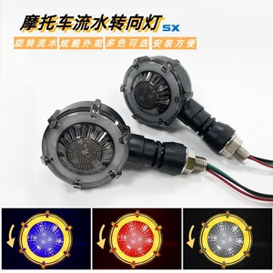 Motorcycle Dual Color <b>Round</b> <b>Led</b> Turn Signal 12V Universal Sequential Side <b>Light</b> For Retrofit Upgrade - Product Image 5