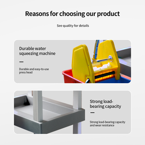 YJ seri keranjang utilitas multifungsi yang didorong dengan tangan bahan plastik untuk tas <span class=keywords><strong>Linen</strong></span> alat pembersih di ruang Hotel - Product Image 6