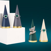 Zhongmeida Soporte de exhibición de anillos cónicos de silicona, soporte para joyas, accesorios creativos para transmisiones en vivo y fotografía, almacenamiento estilo Ins