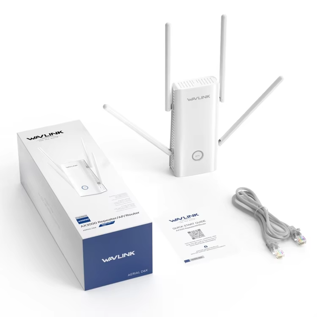 Wavlink WN583AX3 AX3000 Dual Band WiFi 6 Signal Booster Wireless WiFi Repeater/AP/Router/Mesh Mode WiFi Extender Router