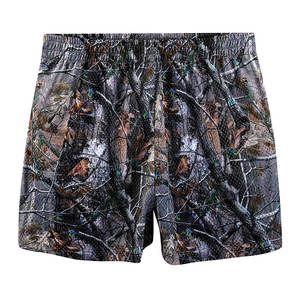 Shorts en mesh camouflage 100% polyester, coupe ample, impression par sublimation personnalisée, entrejambe 5 pouces. - Product Image 1
