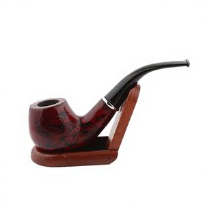 สินค้ามาใหม่ มีในสต็อก ไปป์สูบบุหรี่ไม้แบบพกพา ลายสลักแบบฟรีสไตล์  งานเคลือบเงา  ขายส่ง รับสั่งทำ - Product Image 4