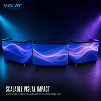Support de table pliable compact Vislat avec écran LED pour DJ, écran vidéo portable étanche ultime pour mobile