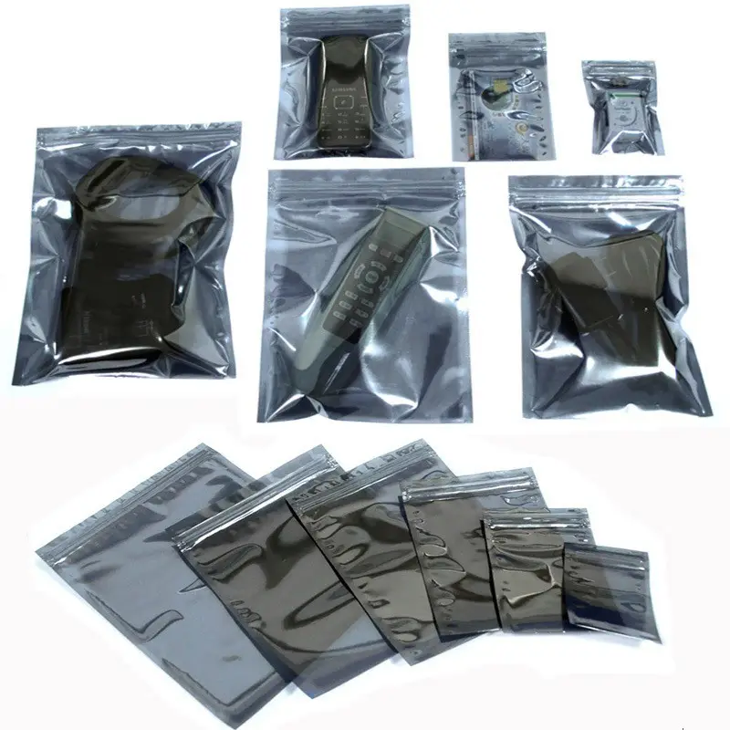 Saco de plástico antiestático esd, saco de embalagem pe/antiestática para industrial