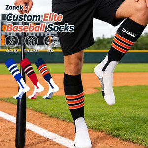 Chaussettes <span class=keywords><strong>de</strong></span> baseball personnalisées <span class=keywords><strong>de</strong></span> haute <span class=keywords><strong>qualité</strong></span> ZONEKKI, chaussettes <span class=keywords><strong>de</strong></span> baseball légères pour la vitesse et l'agilité, chaussettes <span class=keywords><strong>de</strong></span> performance pour le baseball - Product Image 1