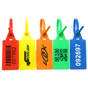 BCP107 Premium Plastic Seal Tag Logistics Transportation Plastic <b>Security</b> Seal Flag Number Custom Tamper Proof Plastic Seal - Product Image 1