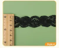 Tissu en dentelle florale blanche élastique de 1,5 cm pour vêtements, matière tricotée en nylon et élasthanne, style frais, marque Acme