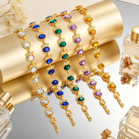Modisches Flügelförmiges Ovales Kristall-Legierungs-Armband, Gold- & Silber-Plattiertes Mehrfarbiges Strass-Armband für Damen