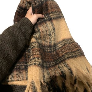 وشاح شتوي نسائي راقٍ متعدد الاستخدامات، شال صوف محبوك وسميك ودافئ مناسب للطالبات - Product Image 4