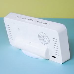 Horloge de table numérique LED <span class=keywords><strong>miroir</strong></span> Smart Office Desk Atomic DCF JJY, affichage de l'heure, de la date, de la température, <span class=keywords><strong>3</strong></span> alarmes, USB, pour chambre à coucher - Product Image 4