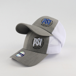 หมวกกอร์ราส์ผ้าฝ้าย6แผงสำหรับรถบรรทุกตาข่ายสีเทาถ่านออกแบบโลโก้หมวกทรัคเกอร์112วินเทจ - Product Image 3