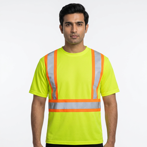 Camiseta de Seguridad de Alta Visibilidad para Hombres, Ropa de Trabajo para Construcción, Camiseta de Alta Visibilidad con Mangas Largas Reflectantes - Product Image 1