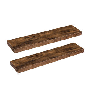 Ensemble d'<span class=keywords><strong>étagère</strong></span>s flottantes de 2 pièces, <span class=keywords><strong>étagère</strong></span> murale de 31,5 pouces avec supports invisibles, brun rustique pour salle de bain, chambre à coucher, cuisine - Product Image 1