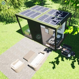 24mq piccola casa di vetro ad energia solare spazio di lavoro personalizzato nella foresta Design nordico casa a distanza in svezia - Product Image 6