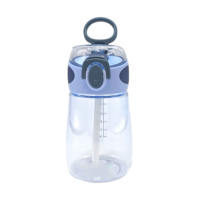 Gobelet à paille portable élégant et mignon de 400 ml, tasse en plastique de qualité alimentaire sans BPA pour un usage quotidien