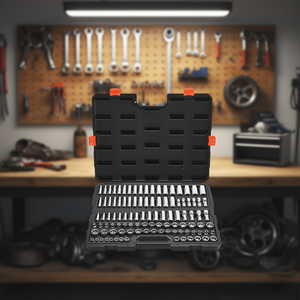 Juego de Llaves de Tubo Métricas de 104 Piezas, 3/8 Pulgadas, Cromadas, Aleación Cr-V, con Estuche de Almacenamiento - Product Image 2