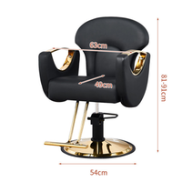 Chaise de coiffure blanche et or, style rétro européen moderne, en promotion, pour salon de beauté