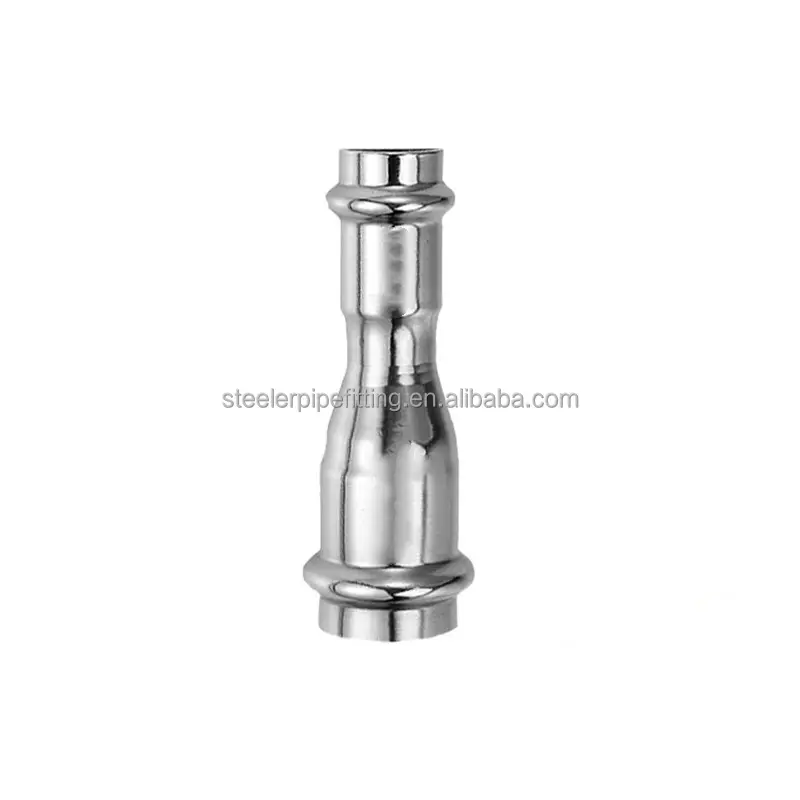 SS304 316L Reducing Coupling Stainless Steel Pipe Connector Press Fittings