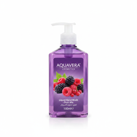 AquaVera 500 ml Désinfectant pour les mains Liquide antiseptique Savon liquide pour les mains avec mélange de fruits Ingrédients chimiques Certifié ISO/GMP Utilisation pour adultes