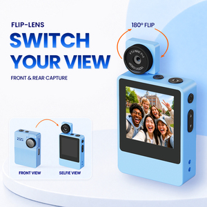 กล้องพกพา Flip Lens ความละเอียด 46MP กล้องดิจิตอลขนาดเล็ก หน้าจอ 1.3 นิ้ว มุมกว้าง 130 องศา กล้องเซลฟี่ กล้องวีล็อก พร้อมหน่วยความจำในตัว - Product Image 3
