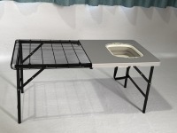 Table pliante neuve avec évier pour barbecue et pique-nique en plein air (vente en gros)