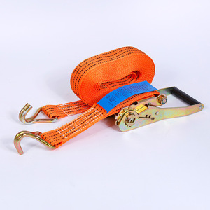 Correa de trinquete Wantu de 2 pulgadas de polipropileno con doble gancho de acero para control de carga y amarre - Product Image 2